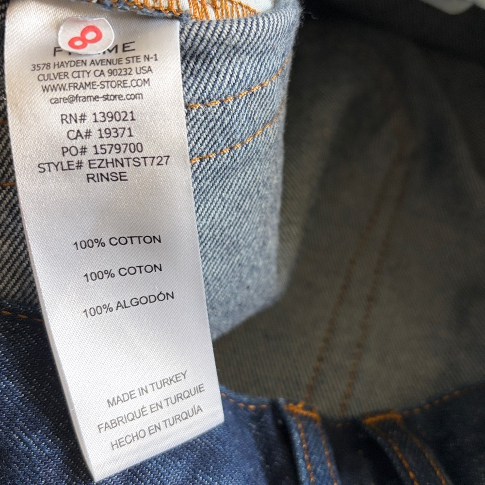 Frame High Rise Zipper Jeans - Picture 8 of 8